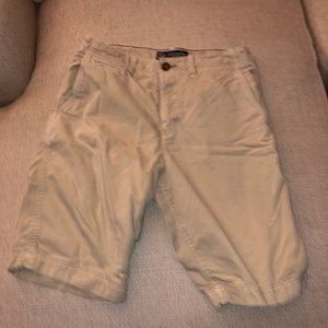 American Eagle Longer Length Khaki Shorts